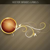 gouden label vector