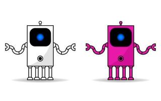 vector robot ontwerp mascotte kawaii