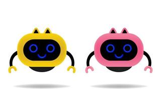 schattig robot mascotte ontwerp kawaii vector