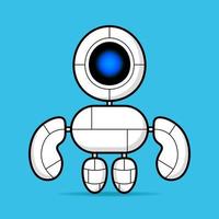 schattig illustratie mascotte robot ontwerp kawaii vector