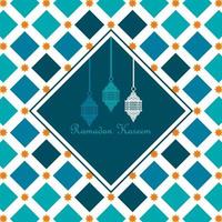 ramadan kareem achtergrond met lantaarns. vector illustratie.