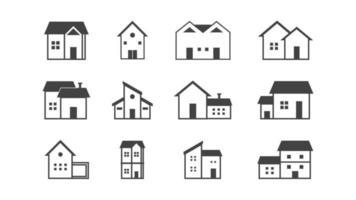 modern woon- structuur strak en gemakkelijk reeks voor echt landgoed vector