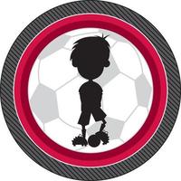 tekenfilm voetbal Amerikaans voetbal speler in silhouet - sport- illustratie vector