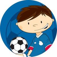 schattig tekenfilm Amerikaans voetbal voetbal speler - sport- illustratie vector