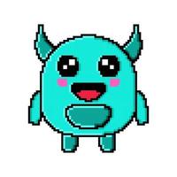 pixel kunst schattig monster ontwerp kawaii vector