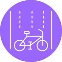 fiets rijbaan icoon stijl vector