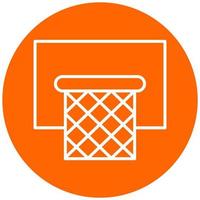 pictogramstijl basketbalring vector