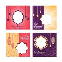 ramadan sociale media plaatsen vector