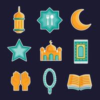 eid seizoen groet pictogram vector