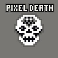 degital teken met pixel schedel vector