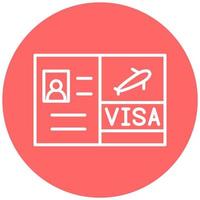 reizen Visa vector icoon stijl