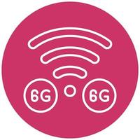 6 g netwerk vector icoon stijl