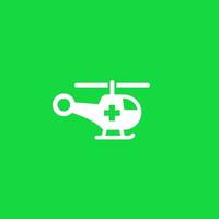 Air ambulance of medische helikopter pictogram vector