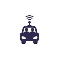 autonome zelfrijdende auto pictogram vector