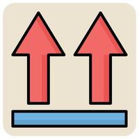 gevulde kleur schets icoon voor Verzending teken. vector