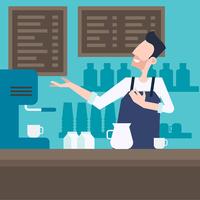 Barista Illustratie vector