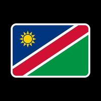 vlag van namibië, officiële kleuren en verhoudingen. vectorillustratie. vector