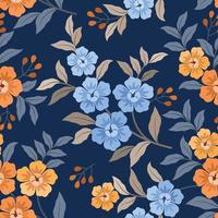 kleurrijke hand tekenen bloemen naadloos patroon vector