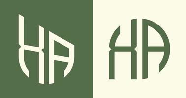 creatief gemakkelijk eerste brieven xa logo ontwerpen bundel. vector