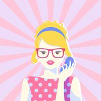 Vrouw popart vector