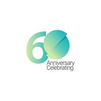 60 jaar verjaardag vieren vector sjabloonontwerp illustratie
