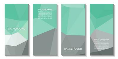 een reeks van brochure met kleurrijk achtergrond. banners ontwerp. driehoek vormen. lowpoly ontwerp. vector