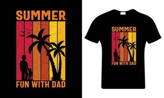 zomer pret met vader t overhemd ontwerp. kleding ontwerp vector illustratie.