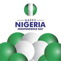 gelukkige nigeria onafhankelijkheidsdag vector sjabloon ontwerp illustratie