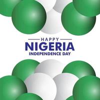 gelukkige nigeria onafhankelijkheidsdag vector sjabloon ontwerp illustratie