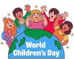 wereld kinderen dag illustratie vector