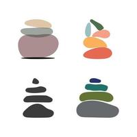 evenwichtig zen steen logo sjabloon vector