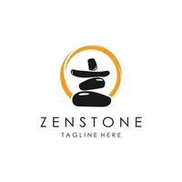 evenwichtig zen steen logo sjabloon vector