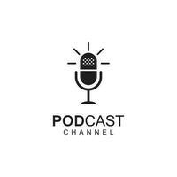 podcast logo vector illustratie ontwerp