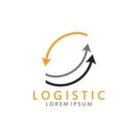 logistiek logo voor bedrijf en bedrijf. vector sjabloon ontwerp voor levering onderhoud.