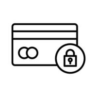 creditcard vergrendeld pictogram vector