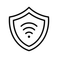 wifi bescherming pictogram vector