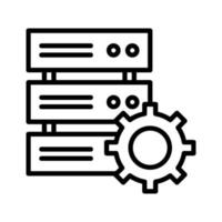 database-instellingen pictogram vector