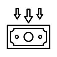 inkomensverlies pictogram vector