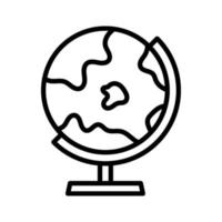 wereldbol staan pictogram vector