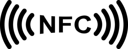 nfc in de buurt veld- communicatie, icoon contactloos betaling logo vector