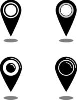 vector kaart pinnen. GPS bijhouden markeerstift punt. modern en minimalistische logo. icoon vlak stijl illustratie