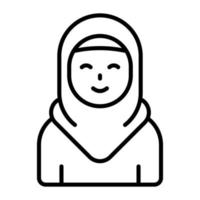 meisje vervelend hijab tonen concept van moslim meisje pictogrammen vector