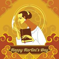 kartini dag concept vector