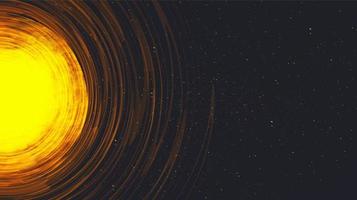 vector exploderende zon op universum achtergrond