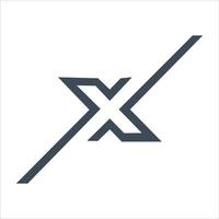 brief X logo icoon en vector ontwerp