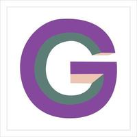 brief g logo icoon ontwerp illustrator vector