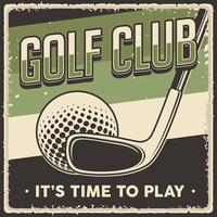 retro vintage golf poster teken vector