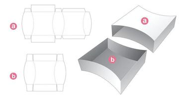 gebogen zijblad met gestanste sjabloon voor de omslag vector