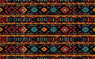 etnisch abstract ikat patroon. naadloos patroon in stam, volk borduurwerk, Mexicaans stijl. aztec meetkundig kunst ornament print ontwerp voor tapijt, behang, kleding, inpakken, kleding stof, omslag, textiel vector