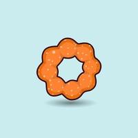 donuts premie illustratie vector getrokken ontwerp set. lekker heerlijk tekenfilm gelukkig verjaardag donuts hoge kwaliteit vector element.